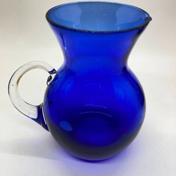 Lot 5 Enesco Japan Imports Miniature 3.5" Pitchers Applied Handle Jewel Tones - Picture 13 of 16